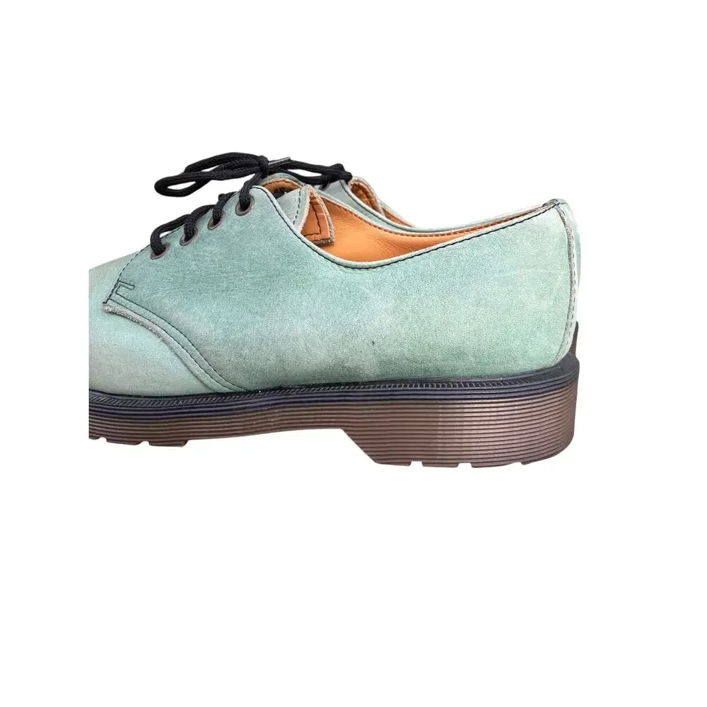Dr. Martens Made in England Aqua Nubuck 4 Eye Oxfords Deadstock UK 8 US 9